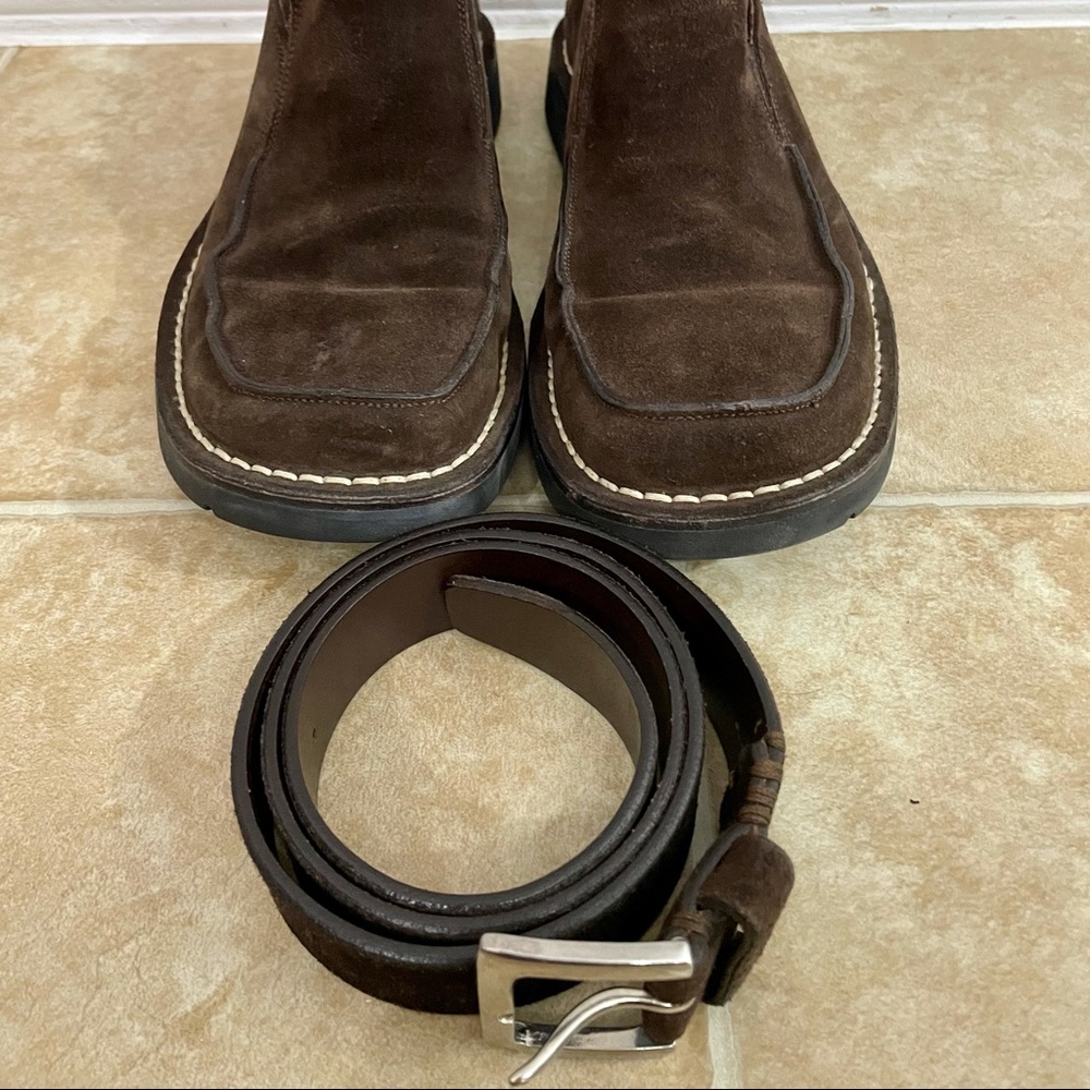 Banana Republic suede loafers w/matching belt